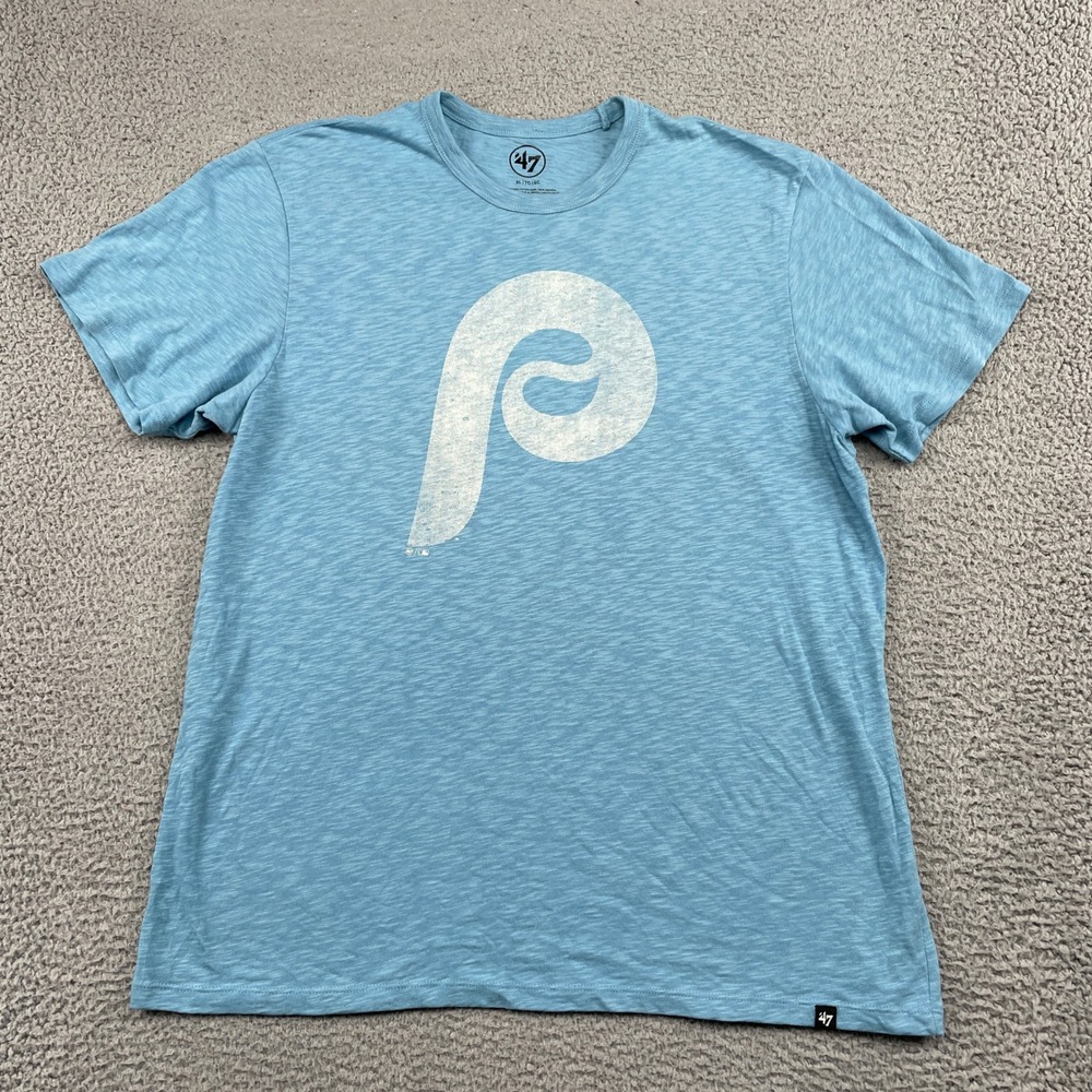 Philadelphia Phillies MLB Slub Cotton Short Sleeve Tee '47 T-Shirt Mens XL Blue